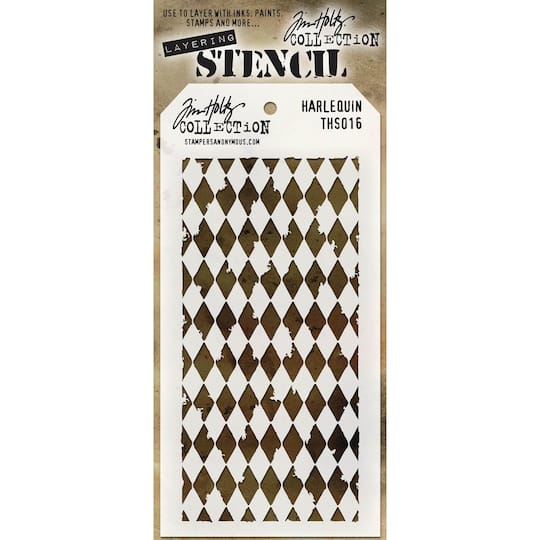 Stampers Anonymous Tim Holtz&#xAE; Harlequin Layered Stencil, 4&#x22; x 8.5&#x22;